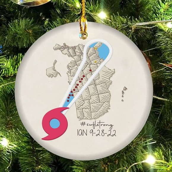 Holiday Florida Strong Hurricane Ian 222 Ornament Hurricane Ian